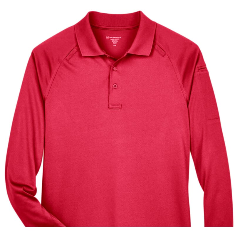 Harriton Men's Advantage Snag Protection Plus Long-Sleeve Tactical Polo 3