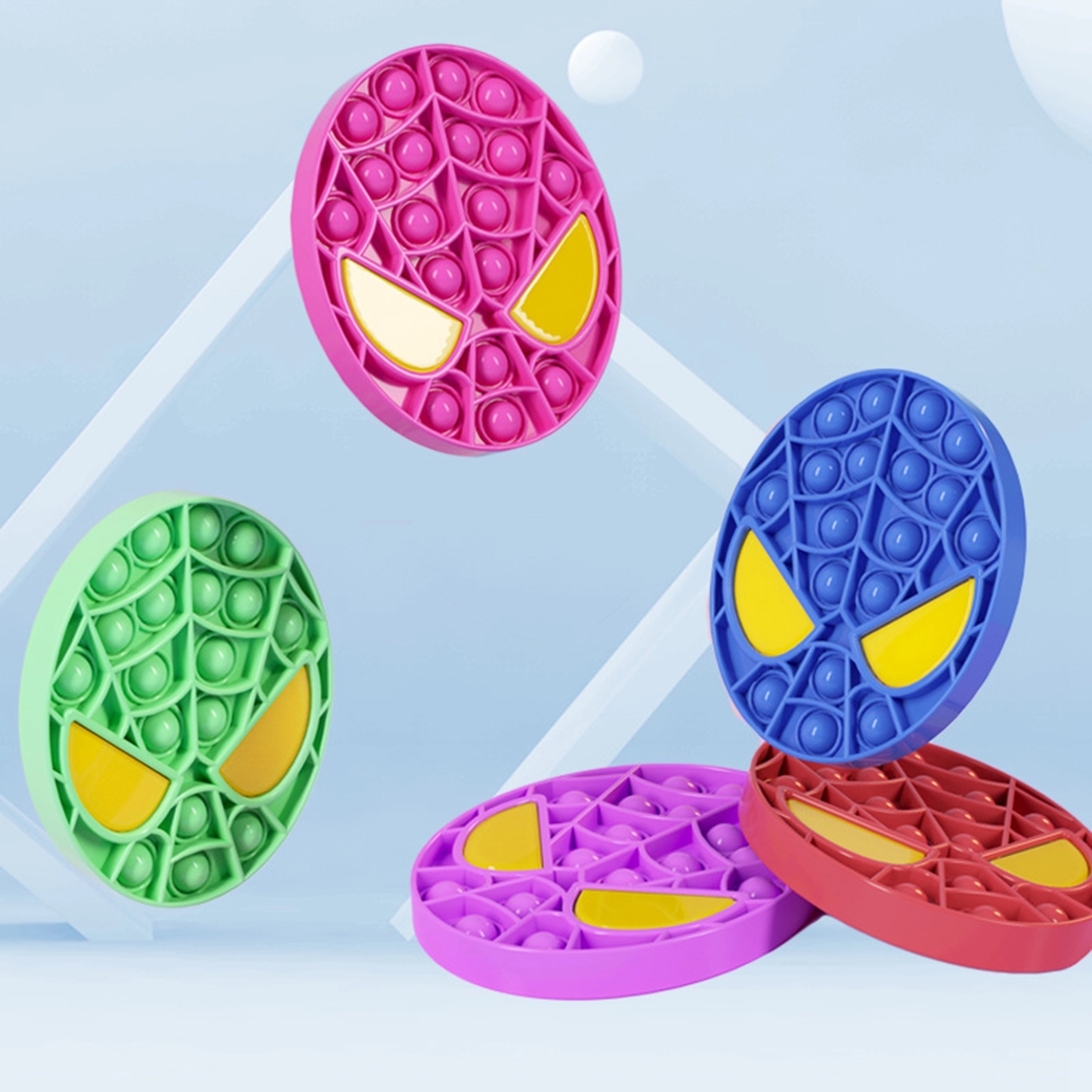Super Man Shape Push Pop Bubble Ball Toy 16