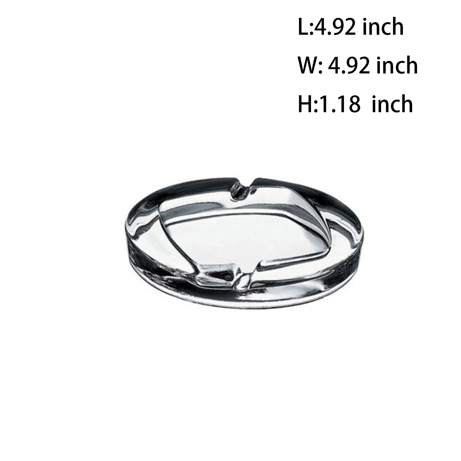 Clear Glass Ash Tray 2