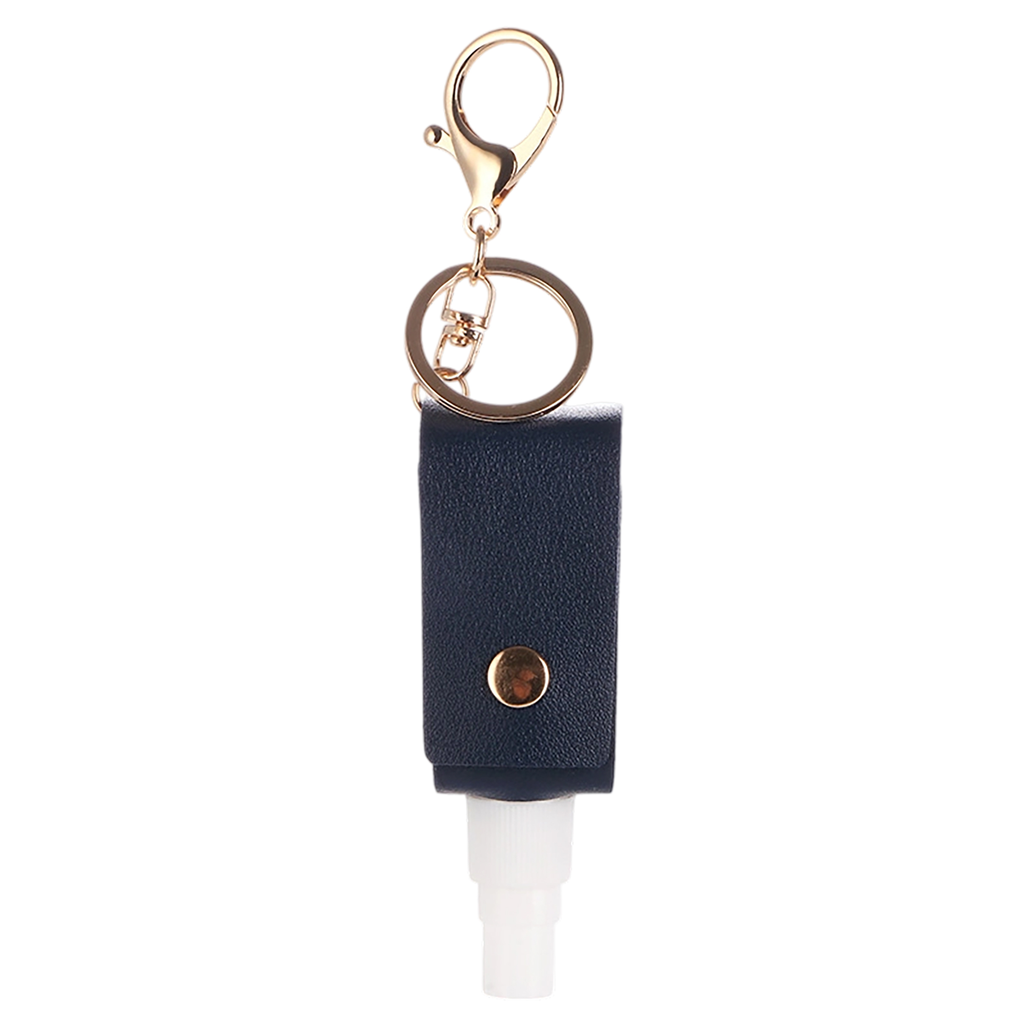 Leather Strap Key Ring With Mini Spray Bottle One Ounce Capacity 4.3" By 1.3" 2