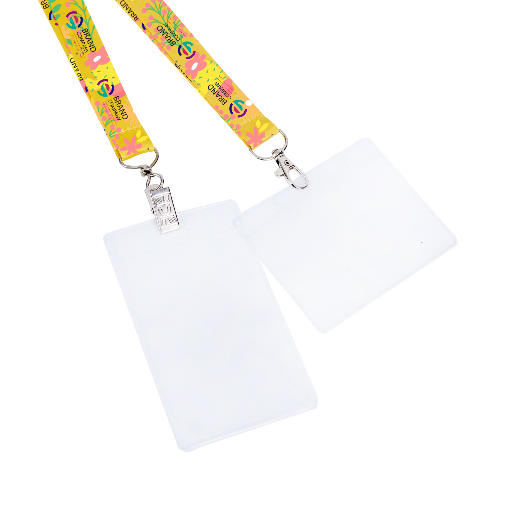 3/4" Dye-Sublimated Lanyard With Clear Badge Holder 3