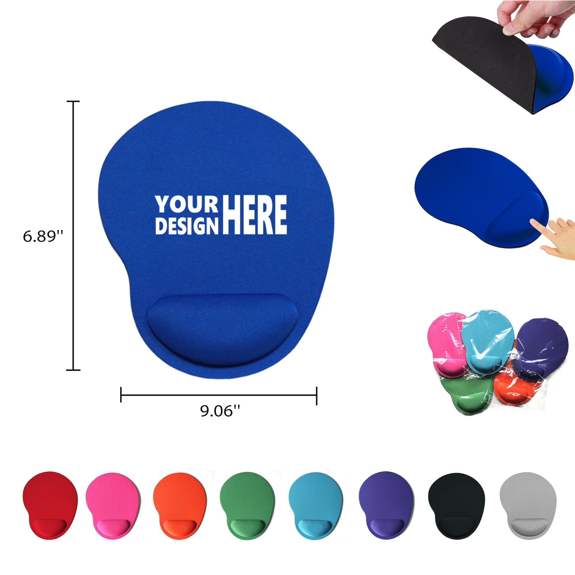 Office Mousepad with Gel Wrist Support MOQ 100 2