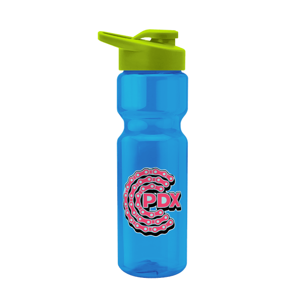 Blazer 28oz Transparent Bike Bottle w/Drink-thru Lid 1189