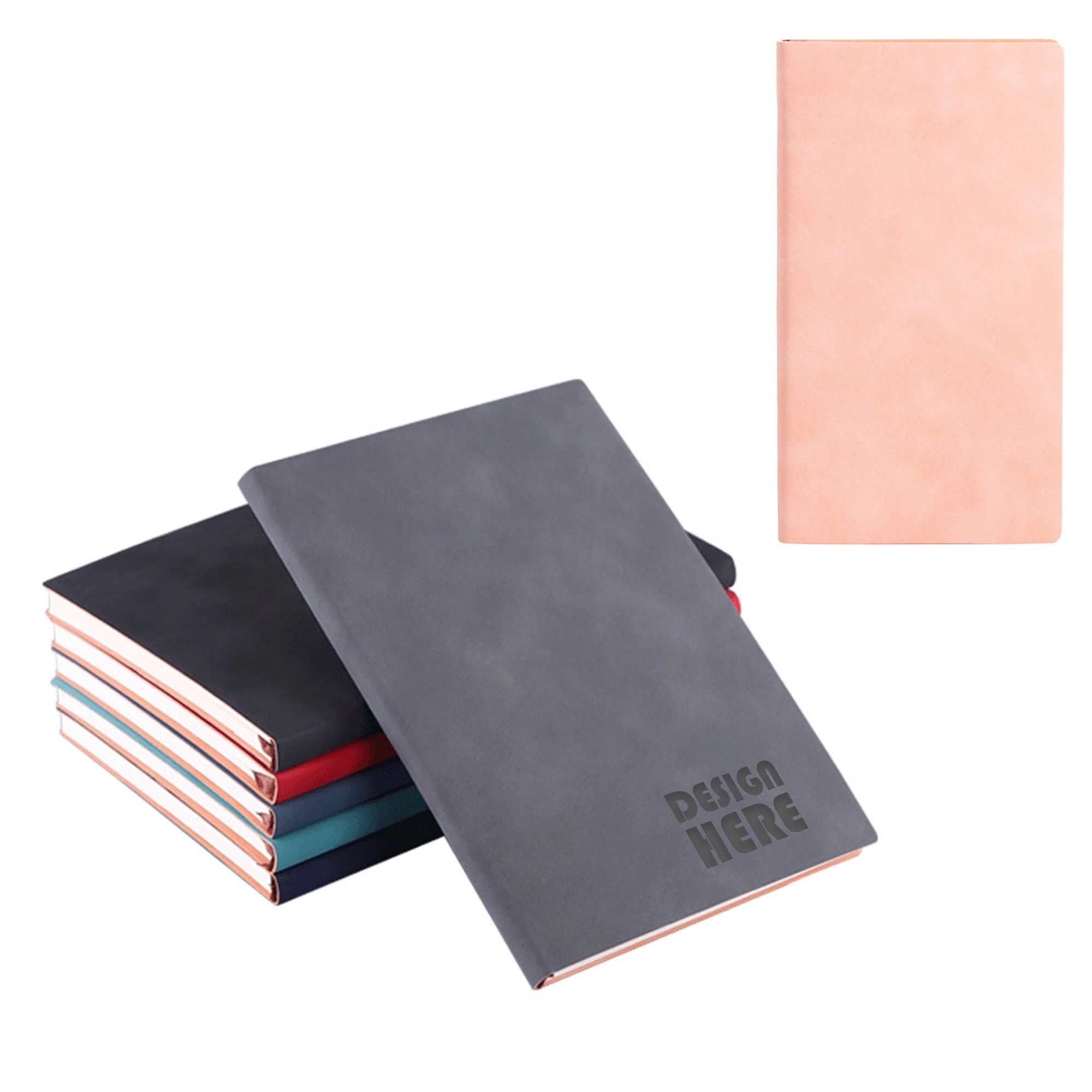 A6 Ruled Notebook Soft Faux Leather Cover 1