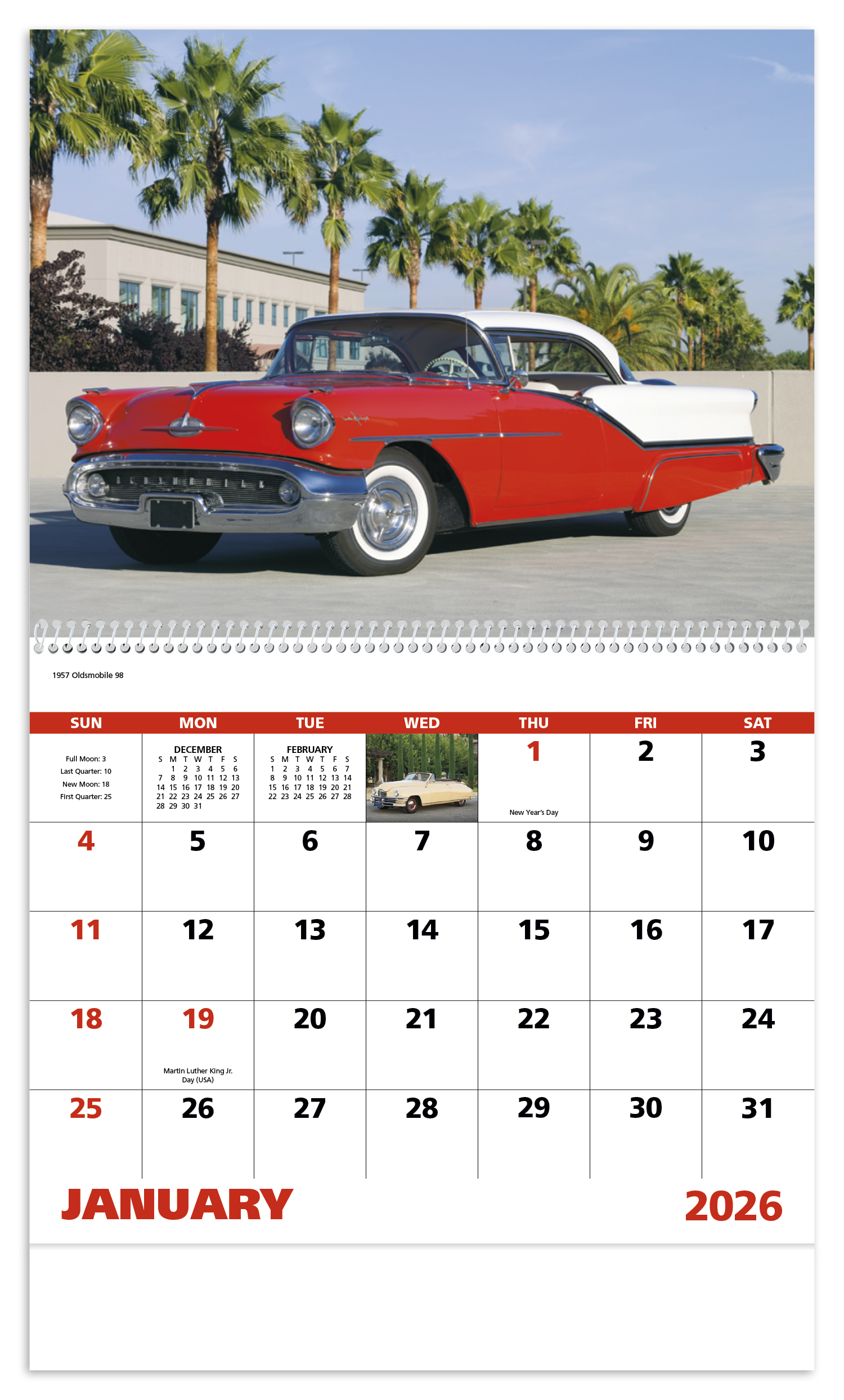 Good Value™ Classic Autos - Spiral Calendar 14