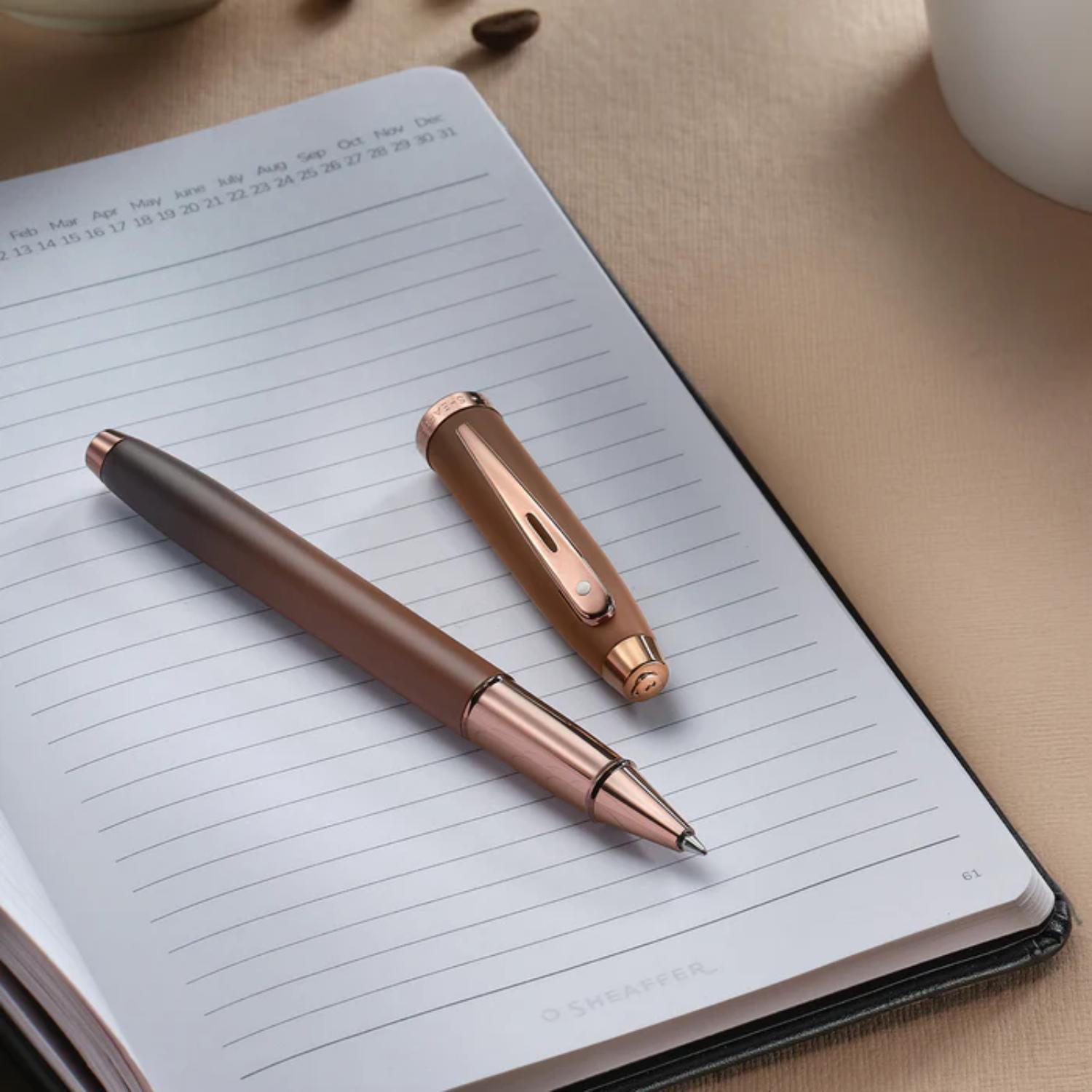 SHEAFFER® 100 Coffee Edition PVD Trim Executive Rollerball Pen w/ Gift Box 1