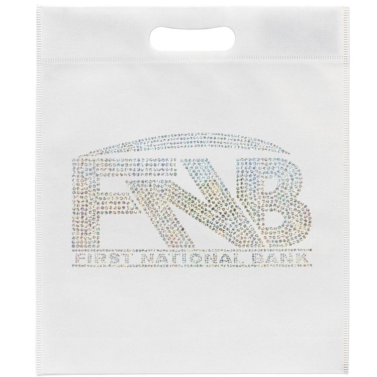 13W x 15H x 3 - Non-Woven Die Cut Bag - Sparkle 6