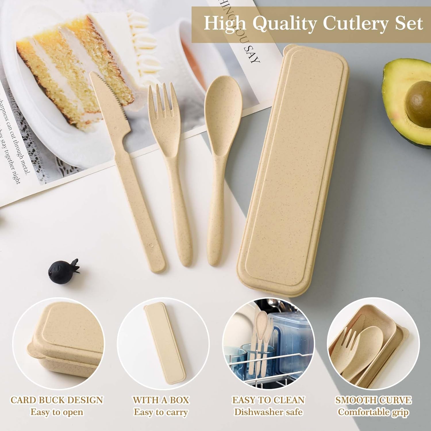 Wheat Straw Utensils Set 3