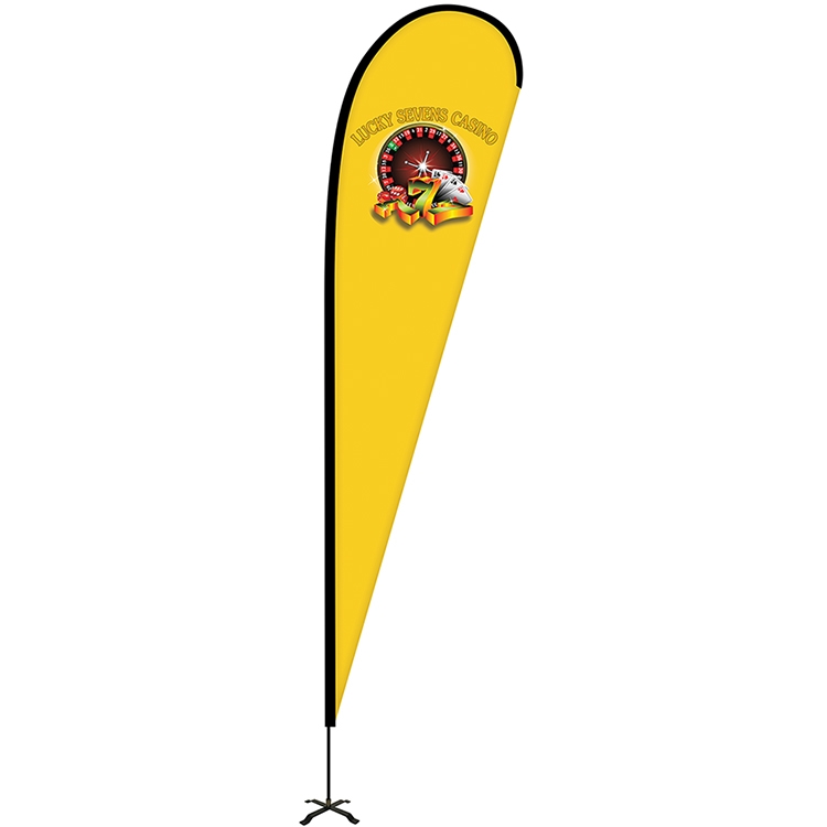 12' Portable Double Sided Teardrop Kit with Cross Base 14
