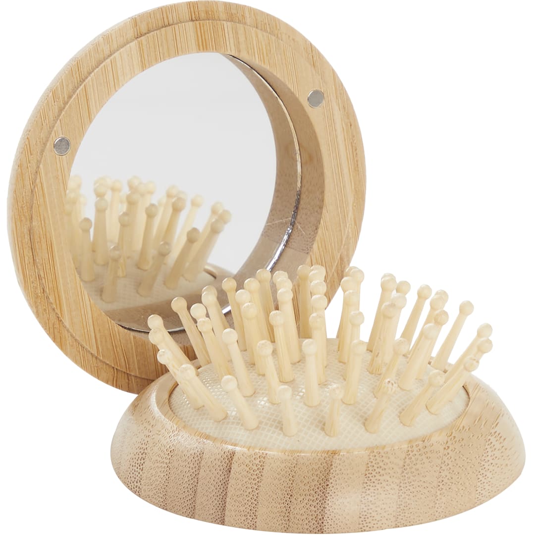 FSC® 100% Bamboo Compact Mirror/Brush 29