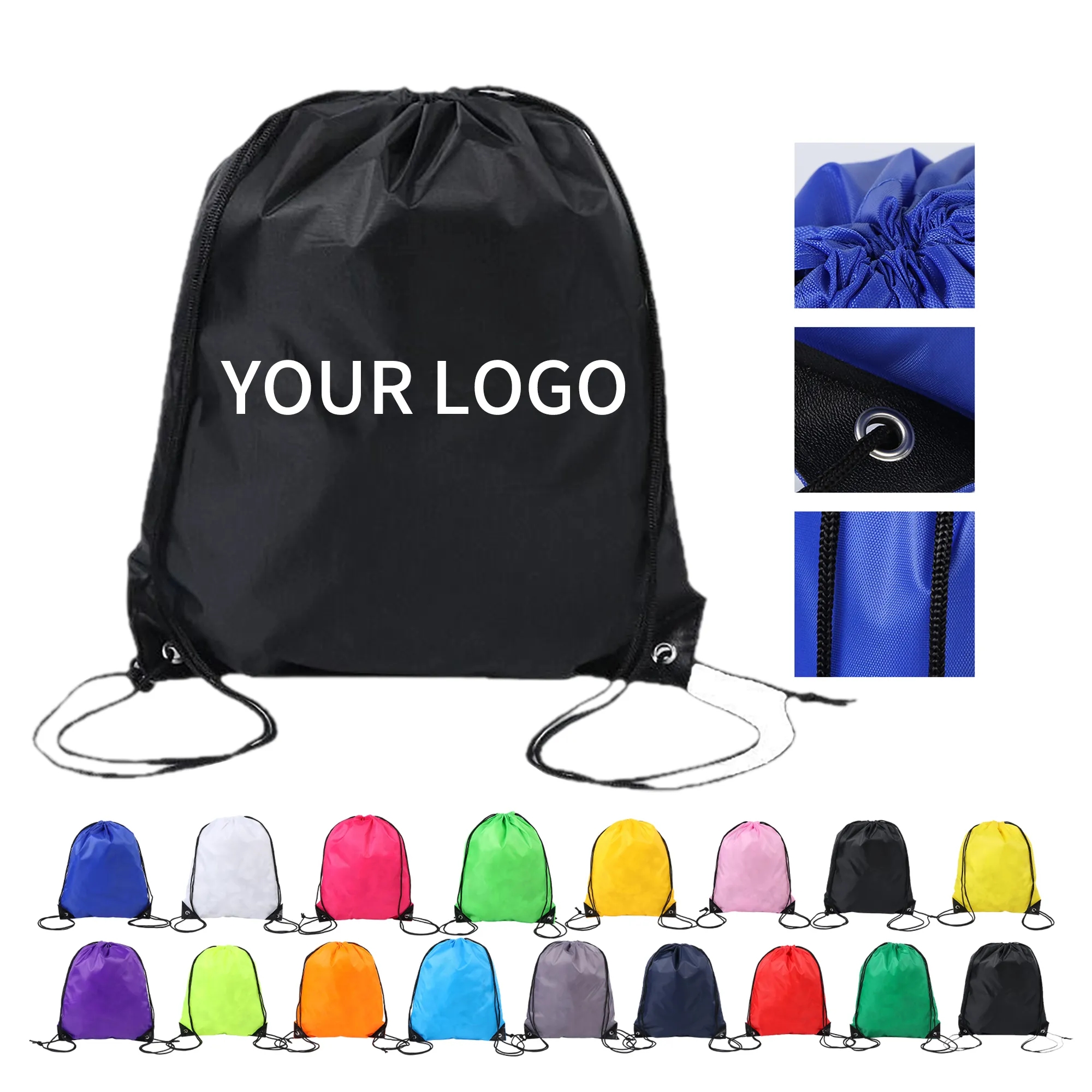 Durable Polyester Drawstring Bag for Sports or Travel 5