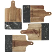 Black Marble and Wood Cutting Board 3