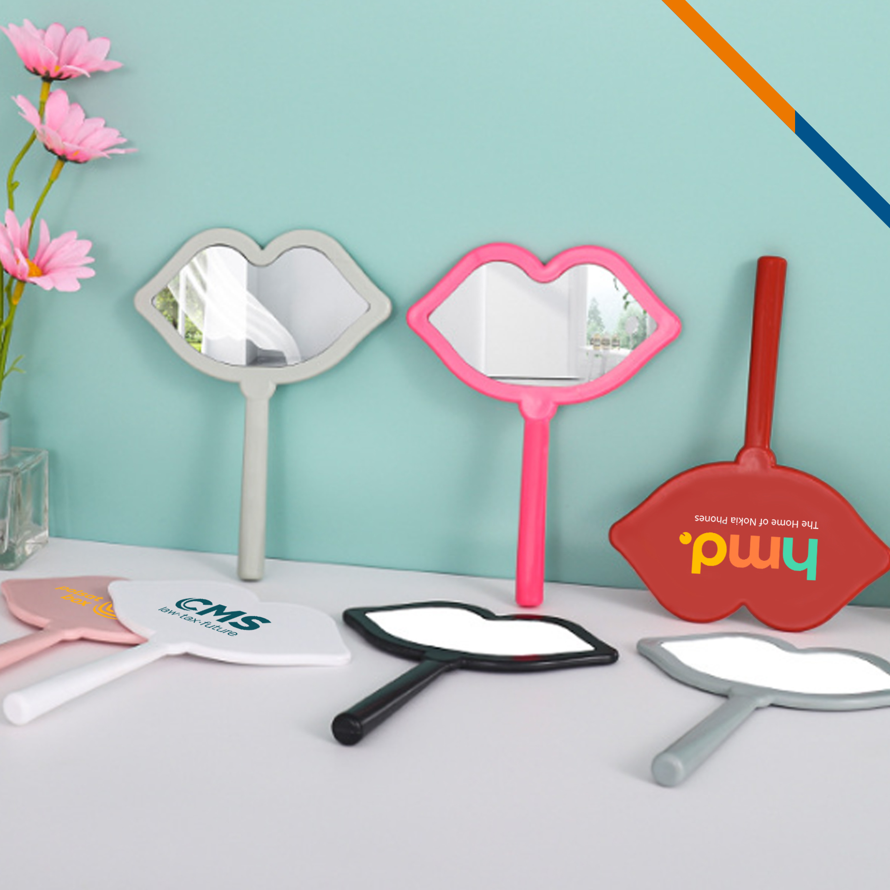 Cody Lip Shape Handheld Makeup Mirror 7