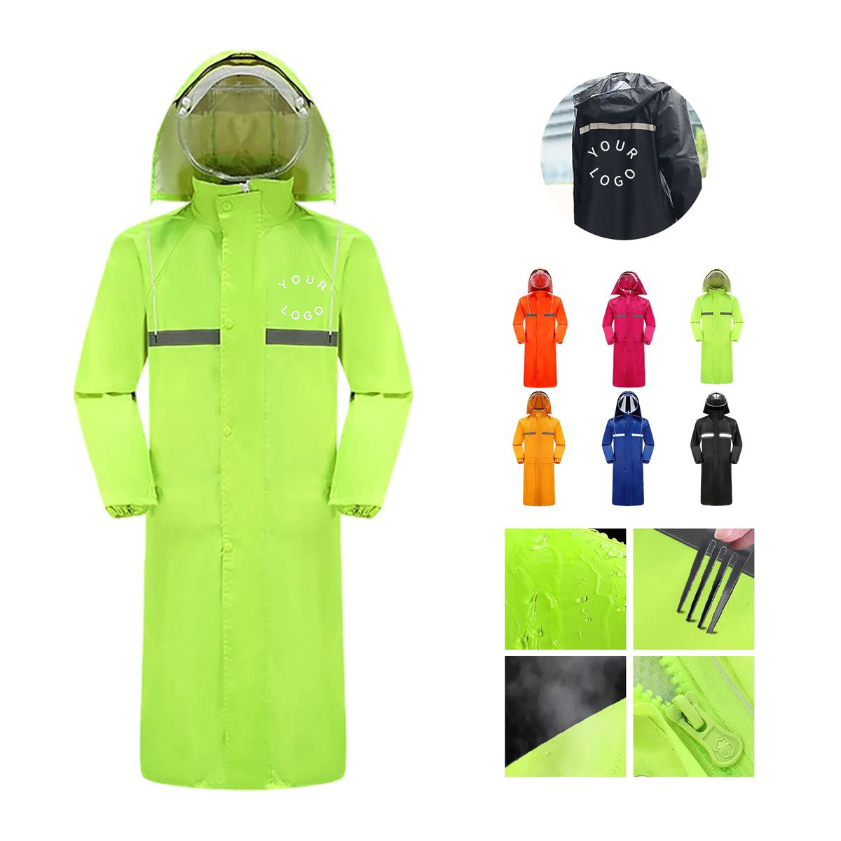 Long Outdoor Raincoat Waterproof Design 2