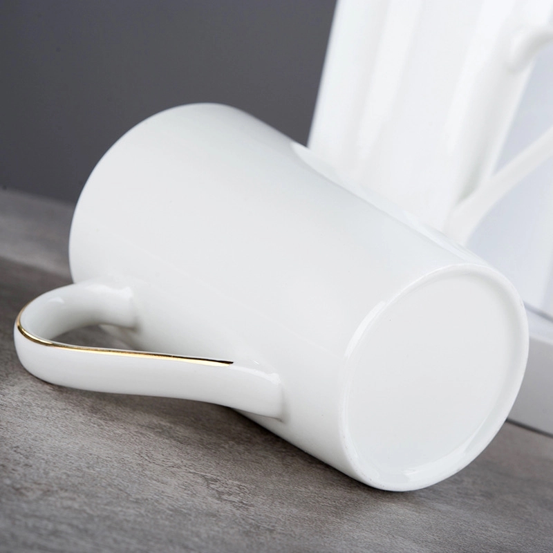 Creative Gold Line Couple Ceramic Bone China Mug 9