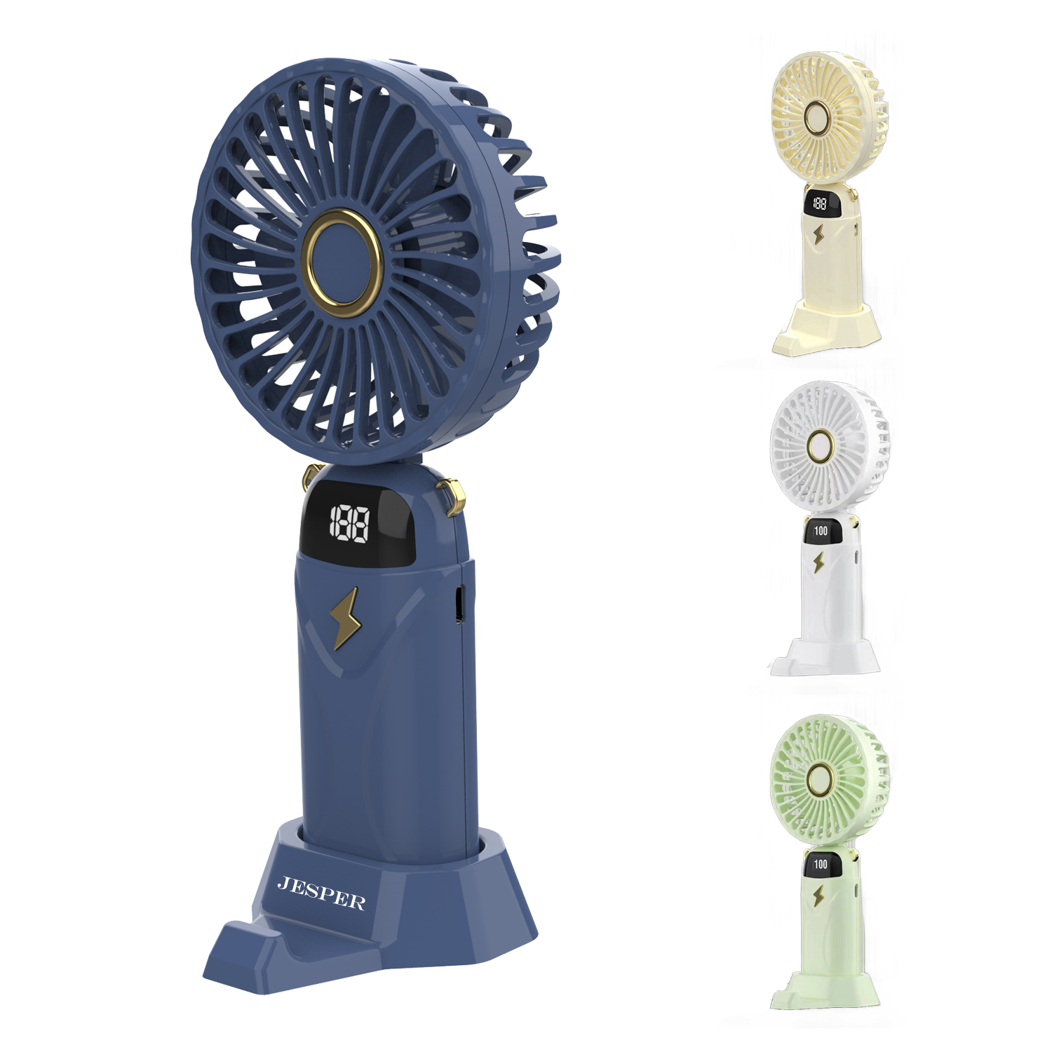 Digital Display Foldable Handheld Fan 2