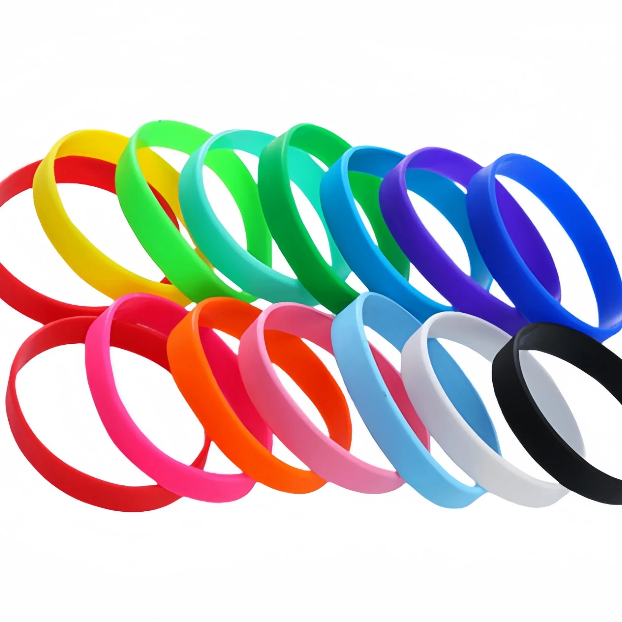 MOQ100 Solid Color Silicone Wristband 7