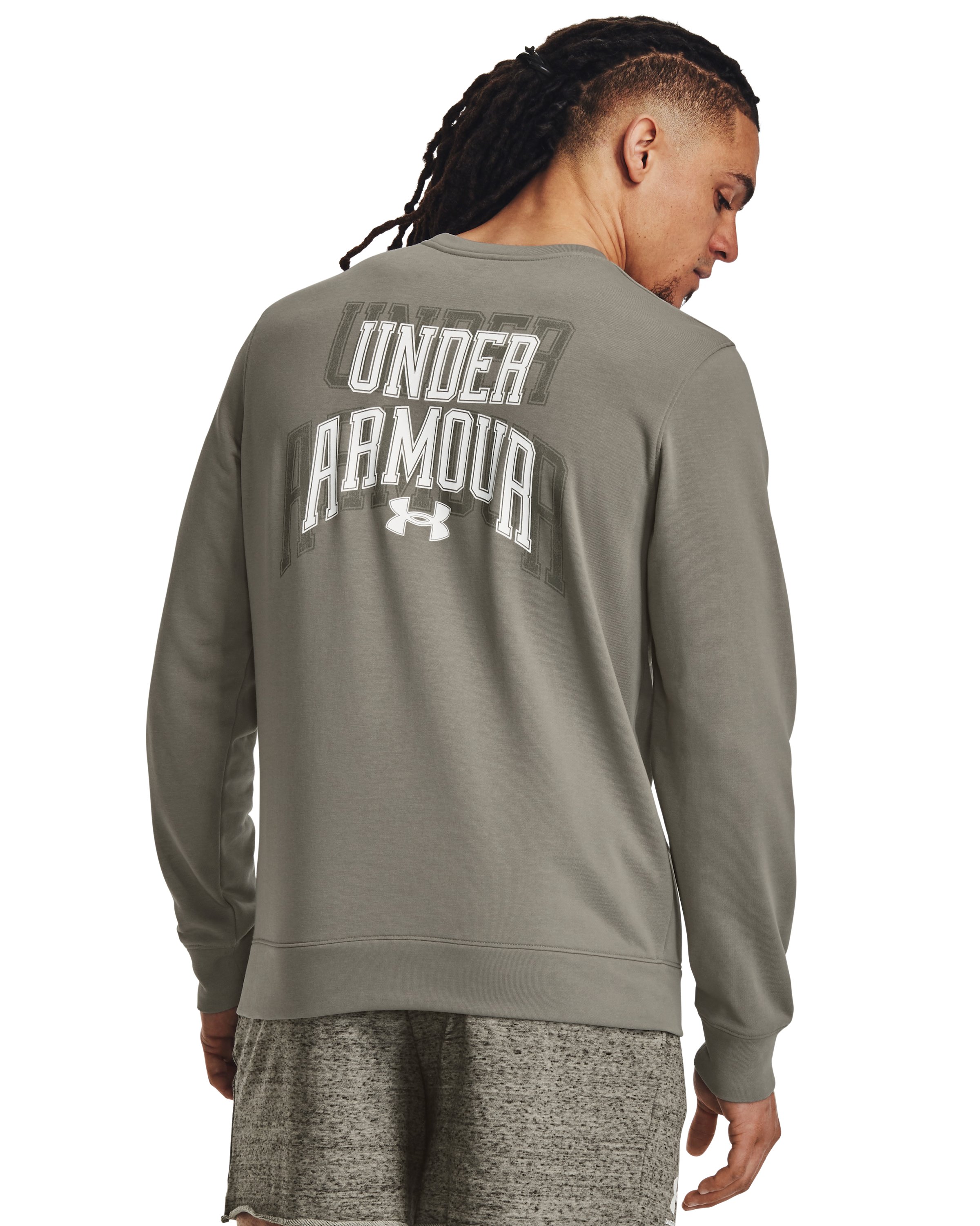 UA Rival Terry Graphic Men's Crew, custom hoodie or sweatshirt with logo imprint 4
