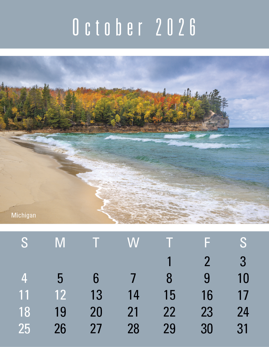 Press-N-Stick Scenic Calendar