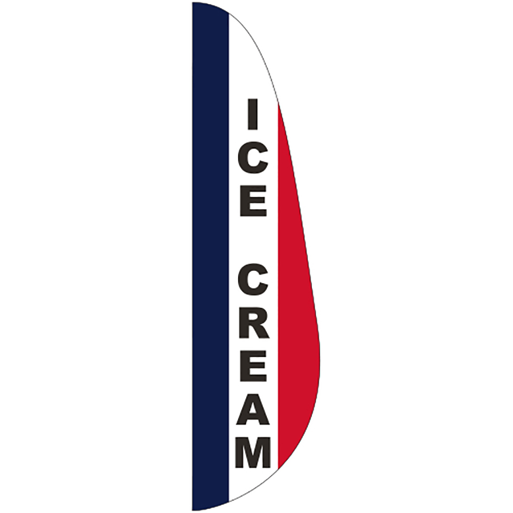 "ICE CREAM" 3' x 12' Message Flutter Flag 1