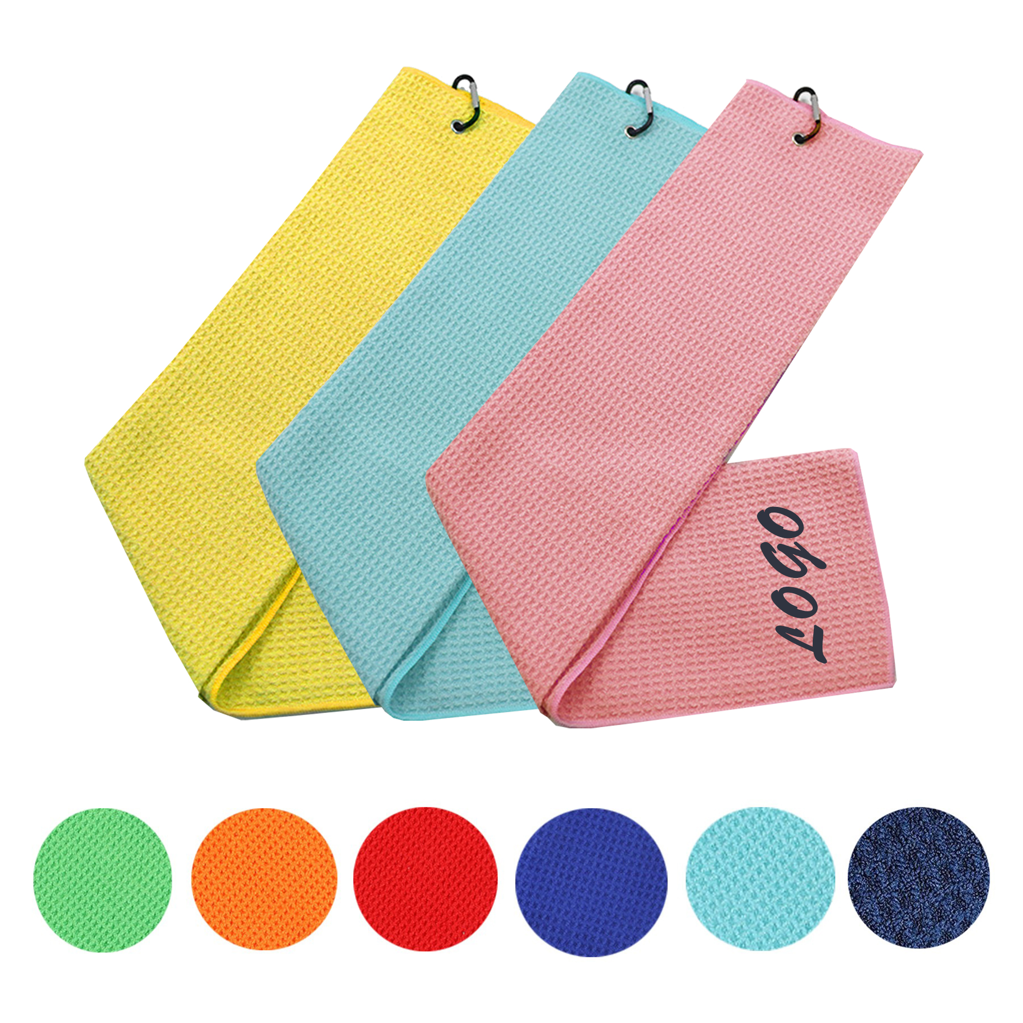 Microfiber Golf Towel With Metal Buckle Outdoor Sports 13