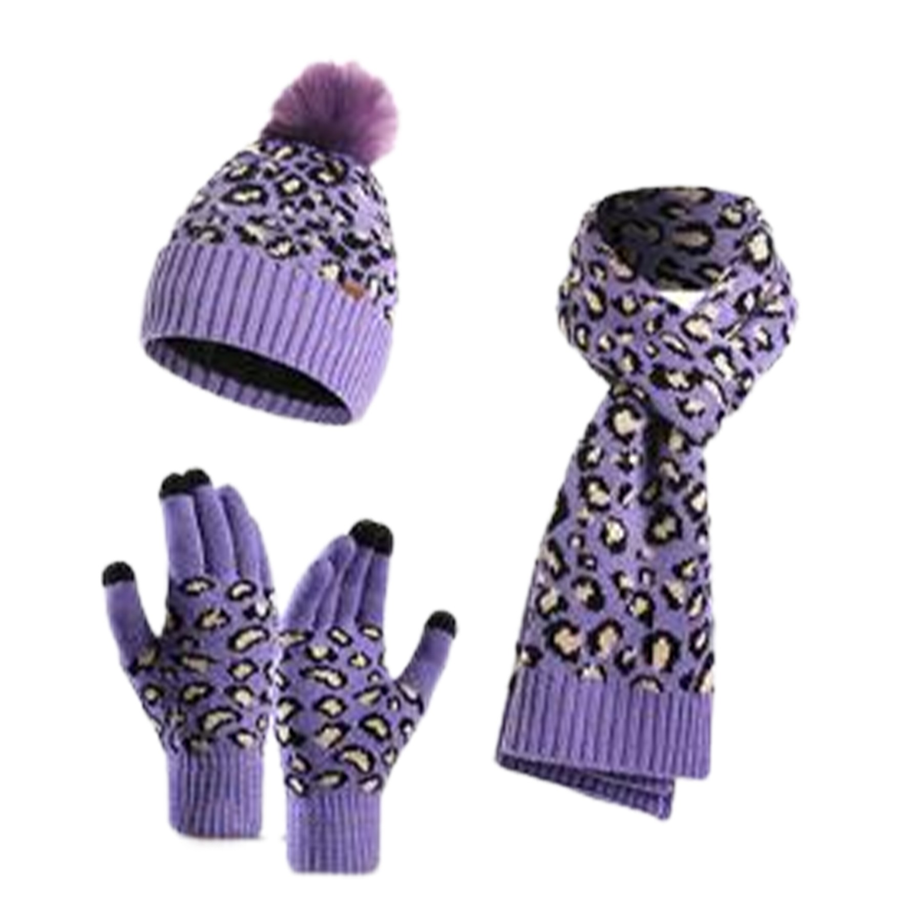 Acrylic Leopard Knit Set 1