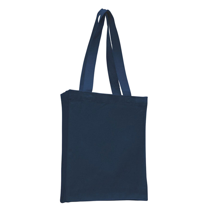 12 oz Cotton Canvas Book Tote Bag - 11"W x14"H x 5"D x 5