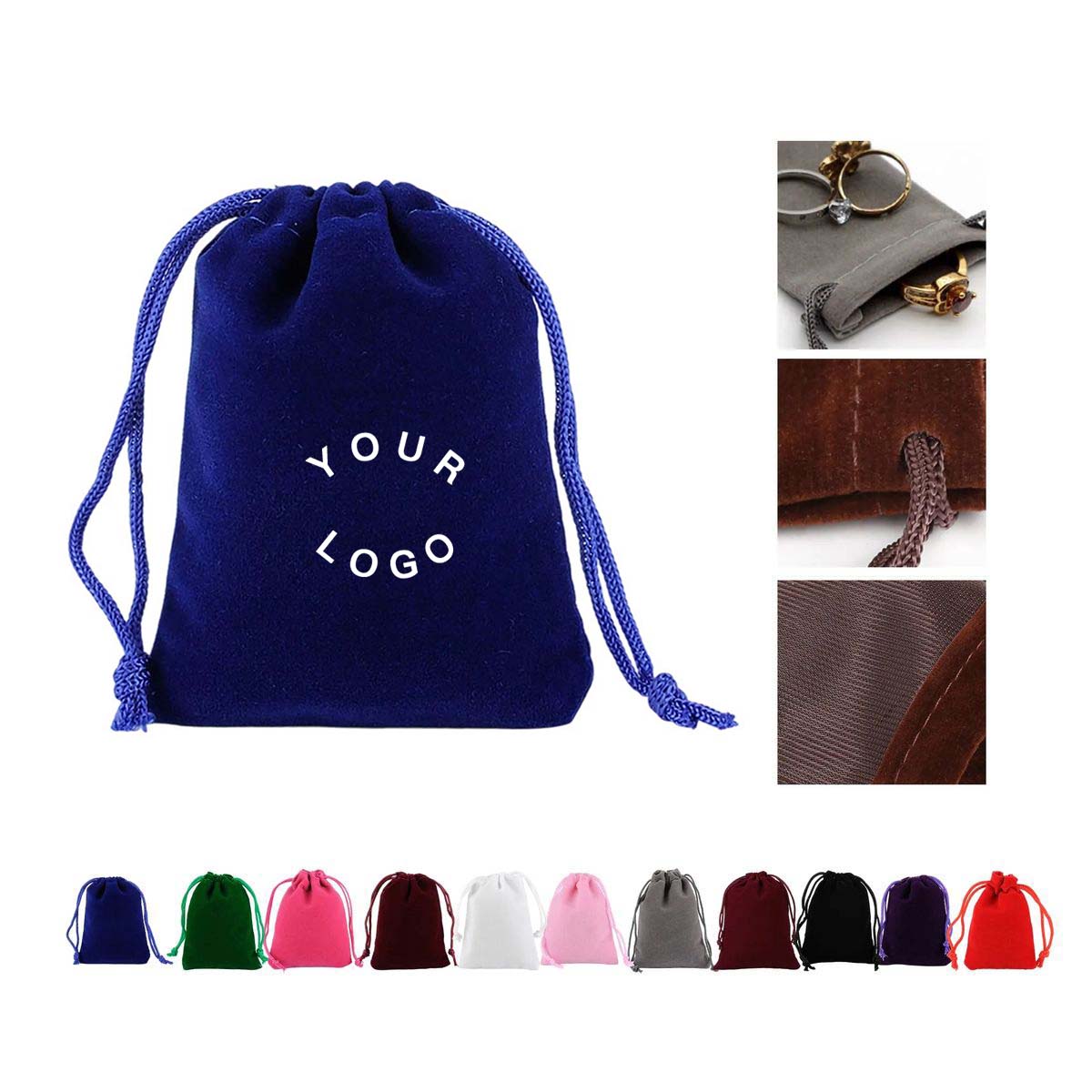 Luxury Flocking Storage Bag Small Accessories 6