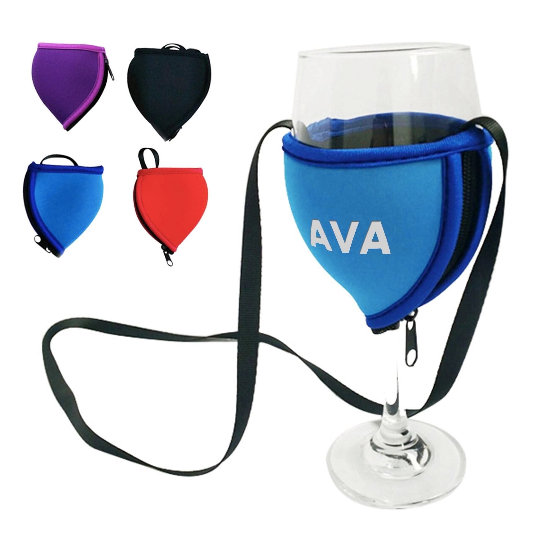 Zipper Wine Glass Sleeve 1