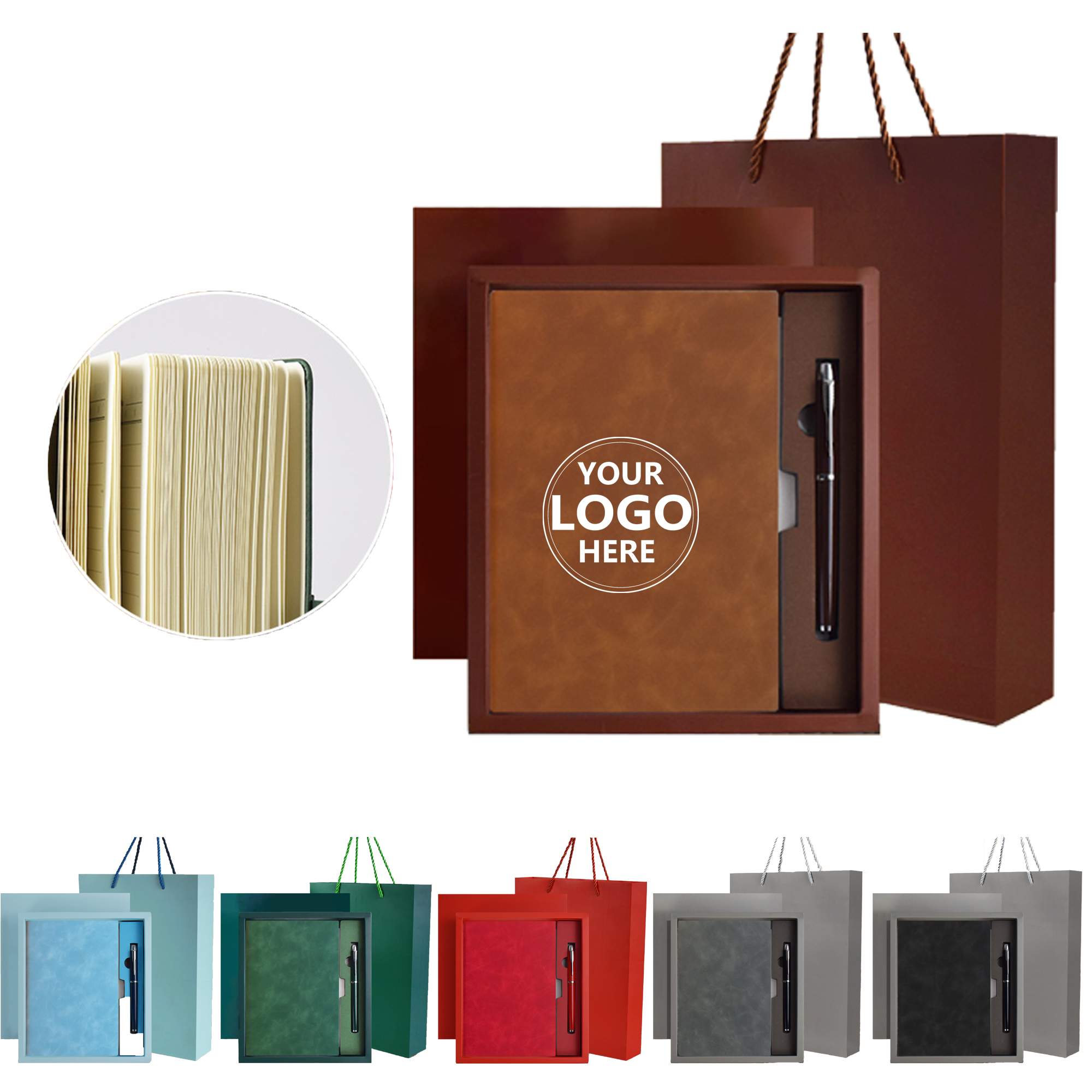 Business Work Notebook with Synthetic Leather Cover 2