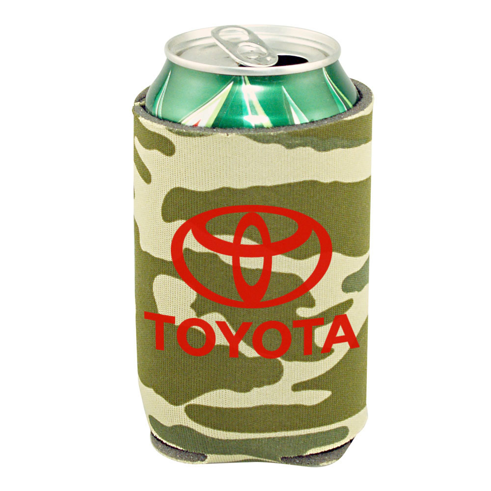 Custom Coolie Camo, custom koozie with logo imprint 2