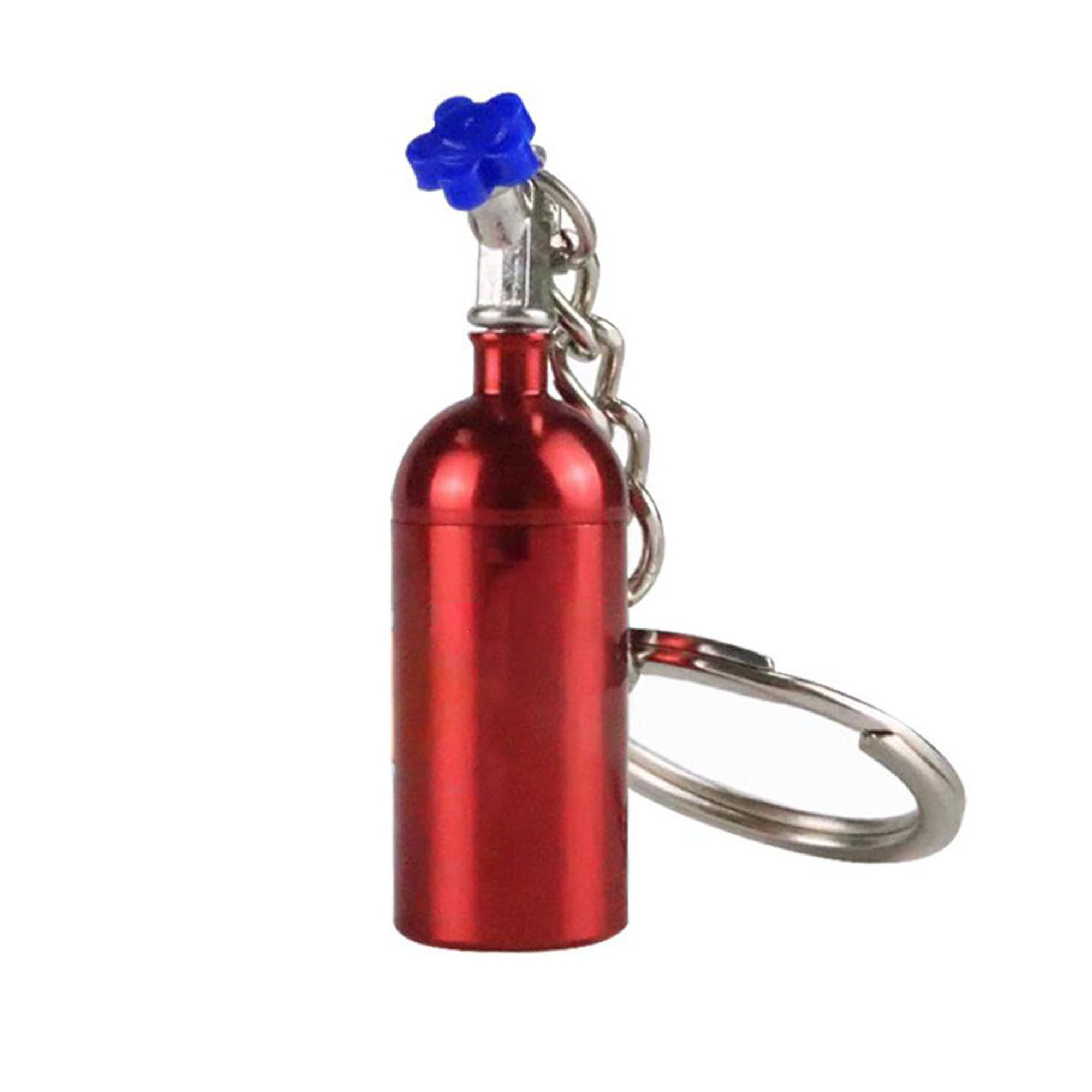 MOQ100 Compact Aluminum Pill Keychain Container 1