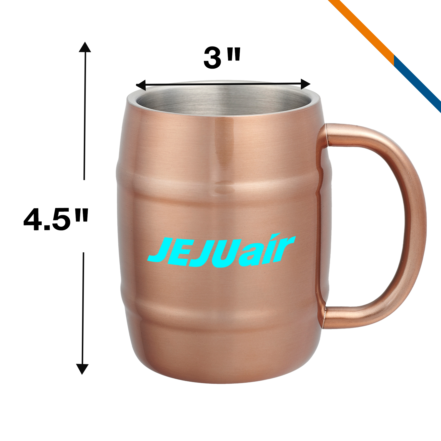 Difal Stainless Steel Barrel Mug - 14 OZ. 4