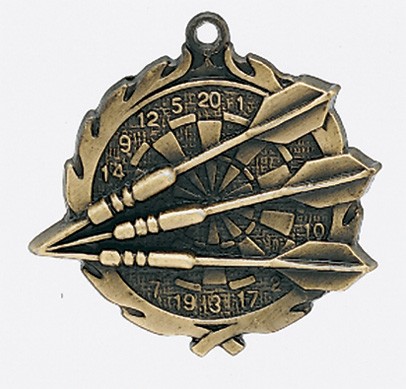 Darts Wreath Medal, 1 3/4" 1