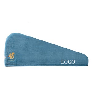 Thick Coral Fleece Double Layer Hair Hat 1