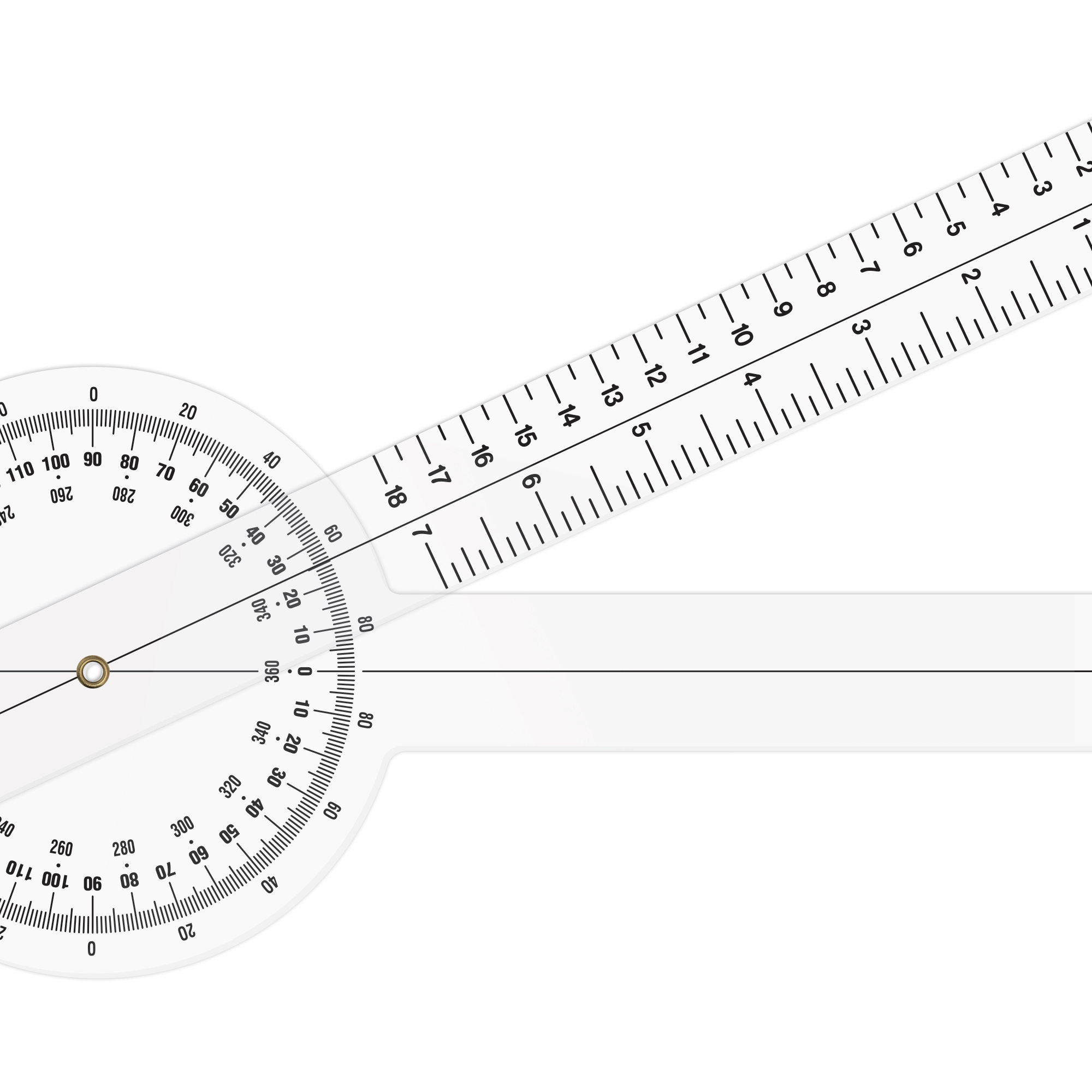 .040 Clear Plastic Stock Shape Goniometer (5"x19.875") 1