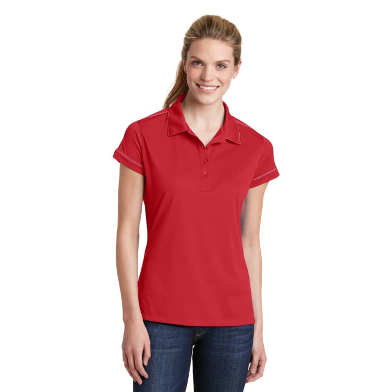 Sport-Tek Women's Contrast Stitch Micropique Sport-Wick Polo. 50