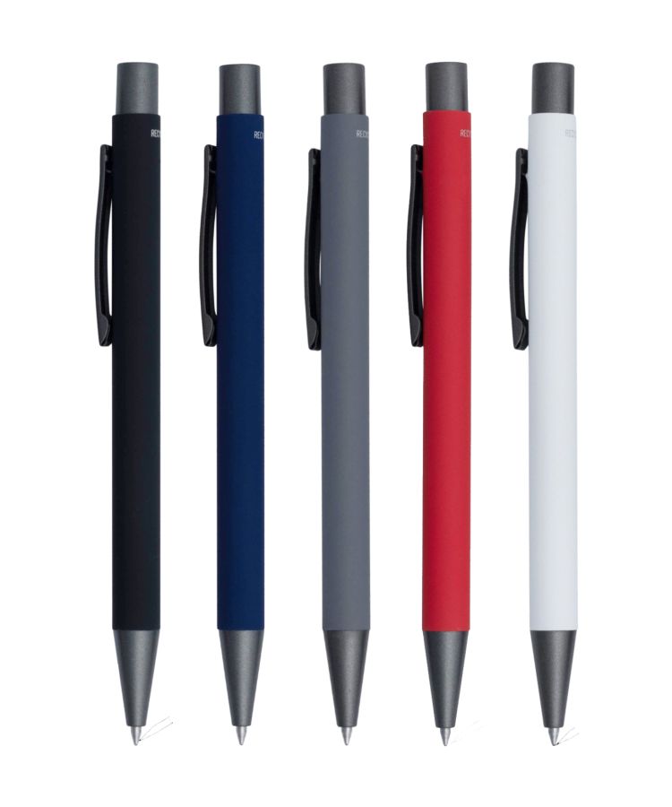 Union Printed - Classic Satin Soft Touch Gel Click Recycled Aluminum Pen 2