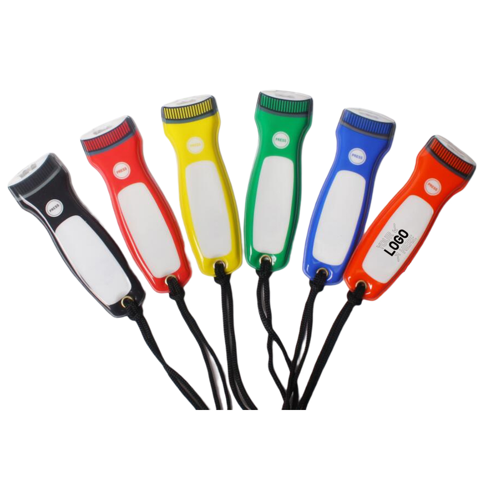 PVC LED Flashlight Key Chain