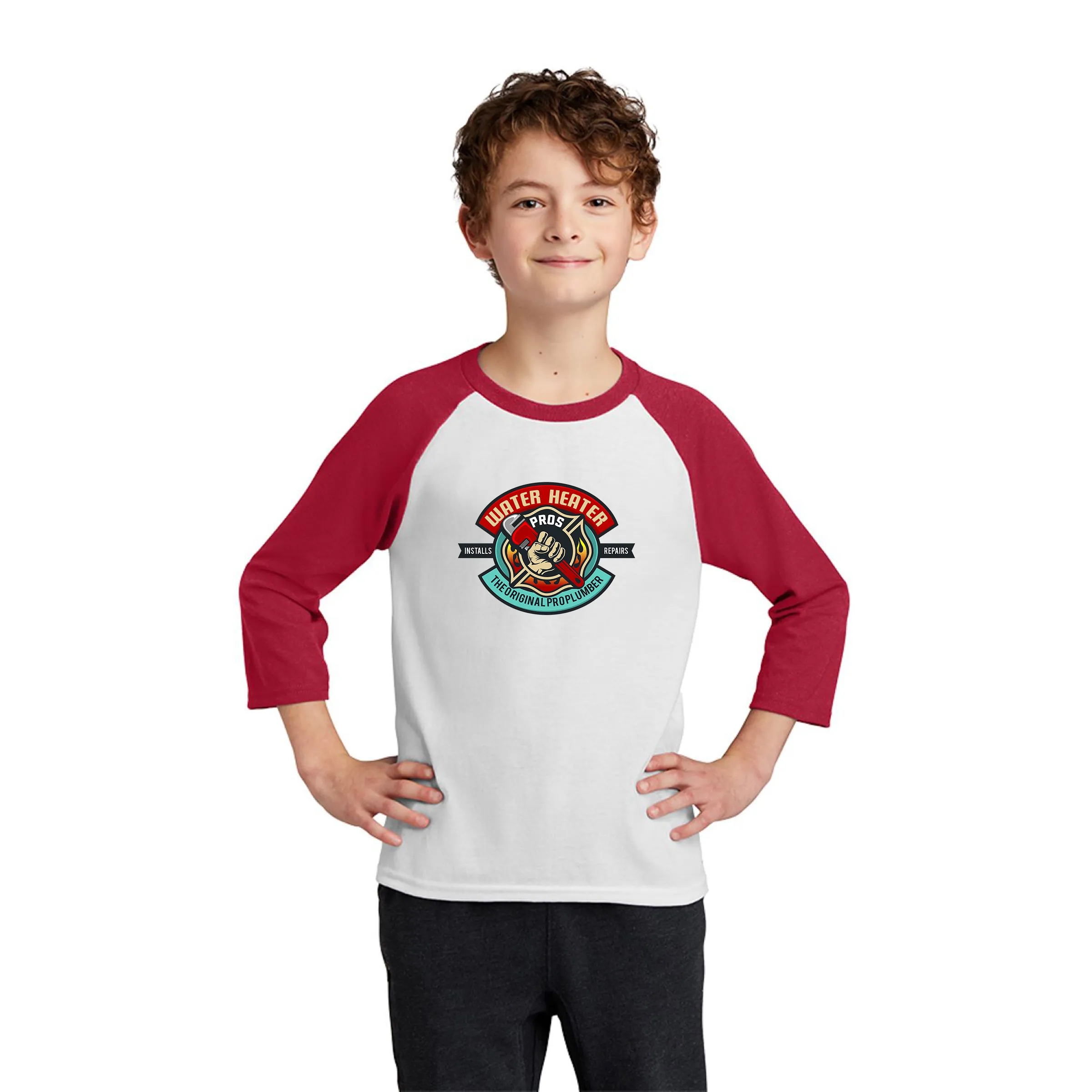 PORT & COMPANY(R) YOUTH CORE BLEND 3/4-SLEEVE RAGLAN TEE 6