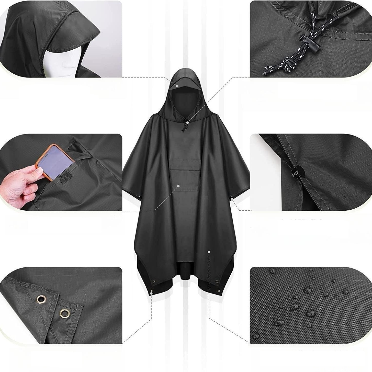 Multifunctional Waterproof Raincoat Poncho 10
