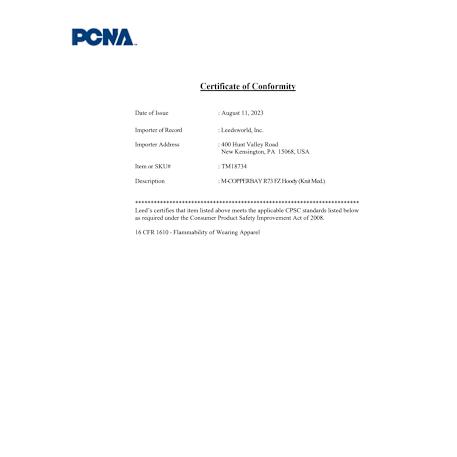 Men's COPPERBAY Roots73 FZ Hoody 137