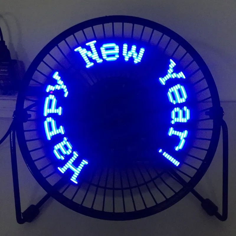 Custom LED Flashing Text Desktop Fan 7