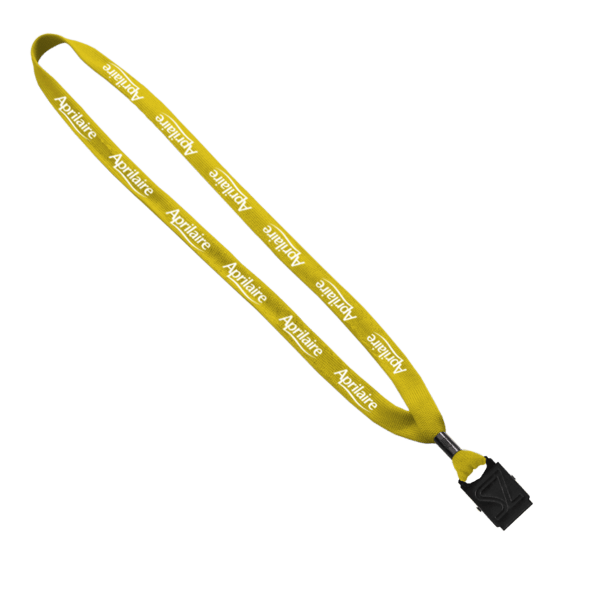 5/8" Polyester Shoelace Lanyard with Metal Crimp & Split-Ring 108
