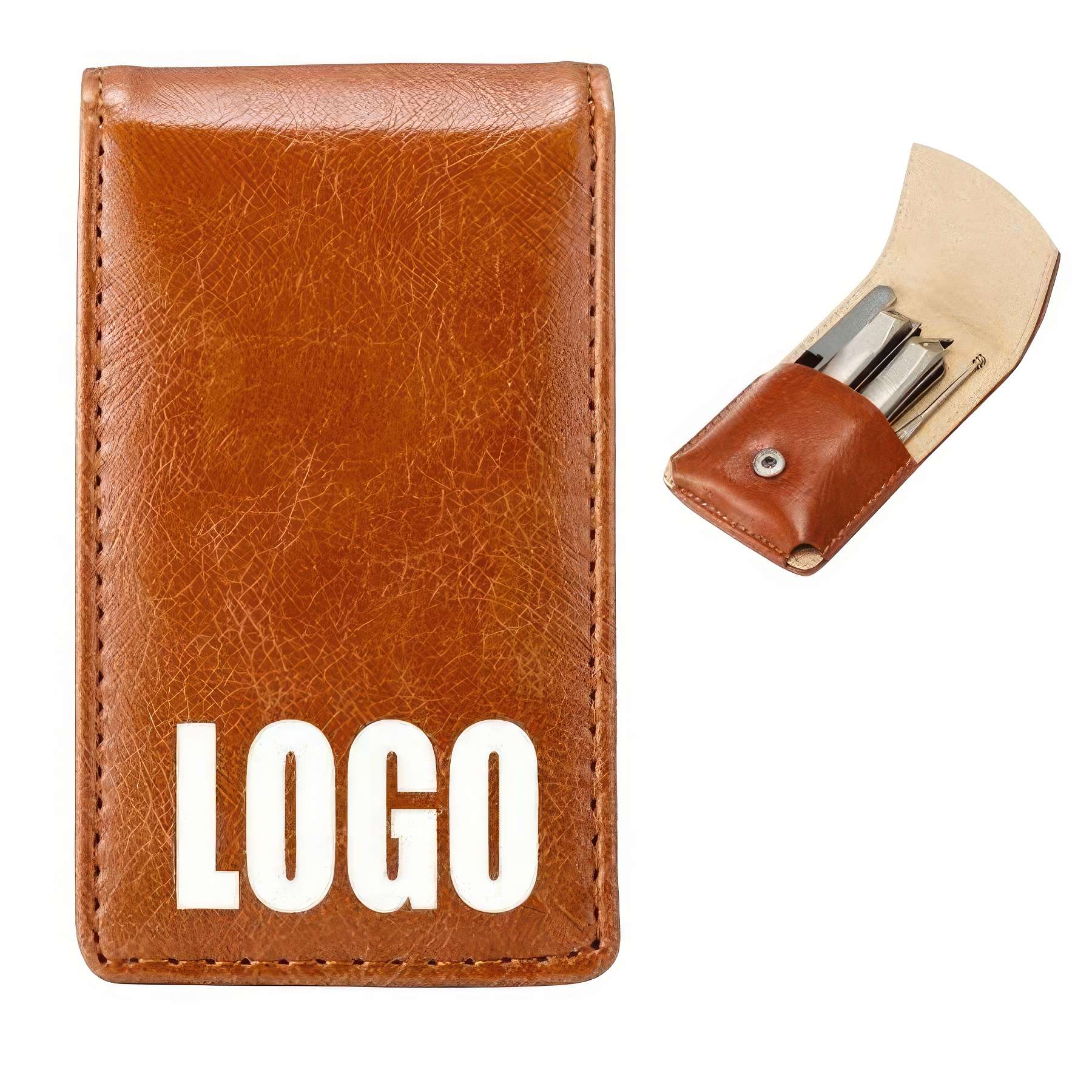 PU Leather Manicure Tool Case & Nail Clipper Pouch Bag 3