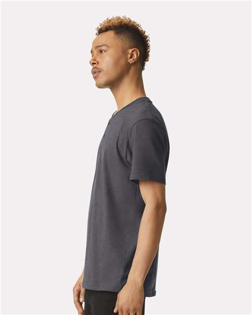Unisex CVC Henley Tee - 2004CVC 14