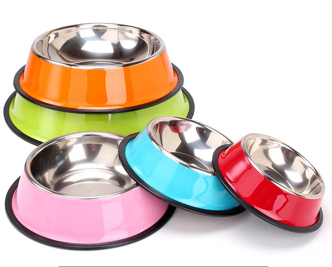 Stainless Steel Pet Feeder Anti Knock Dog Basin 2