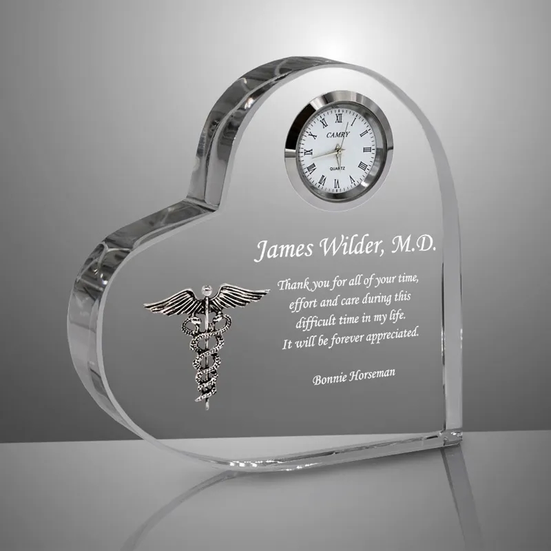 Heart Shape Crystal Clock 4