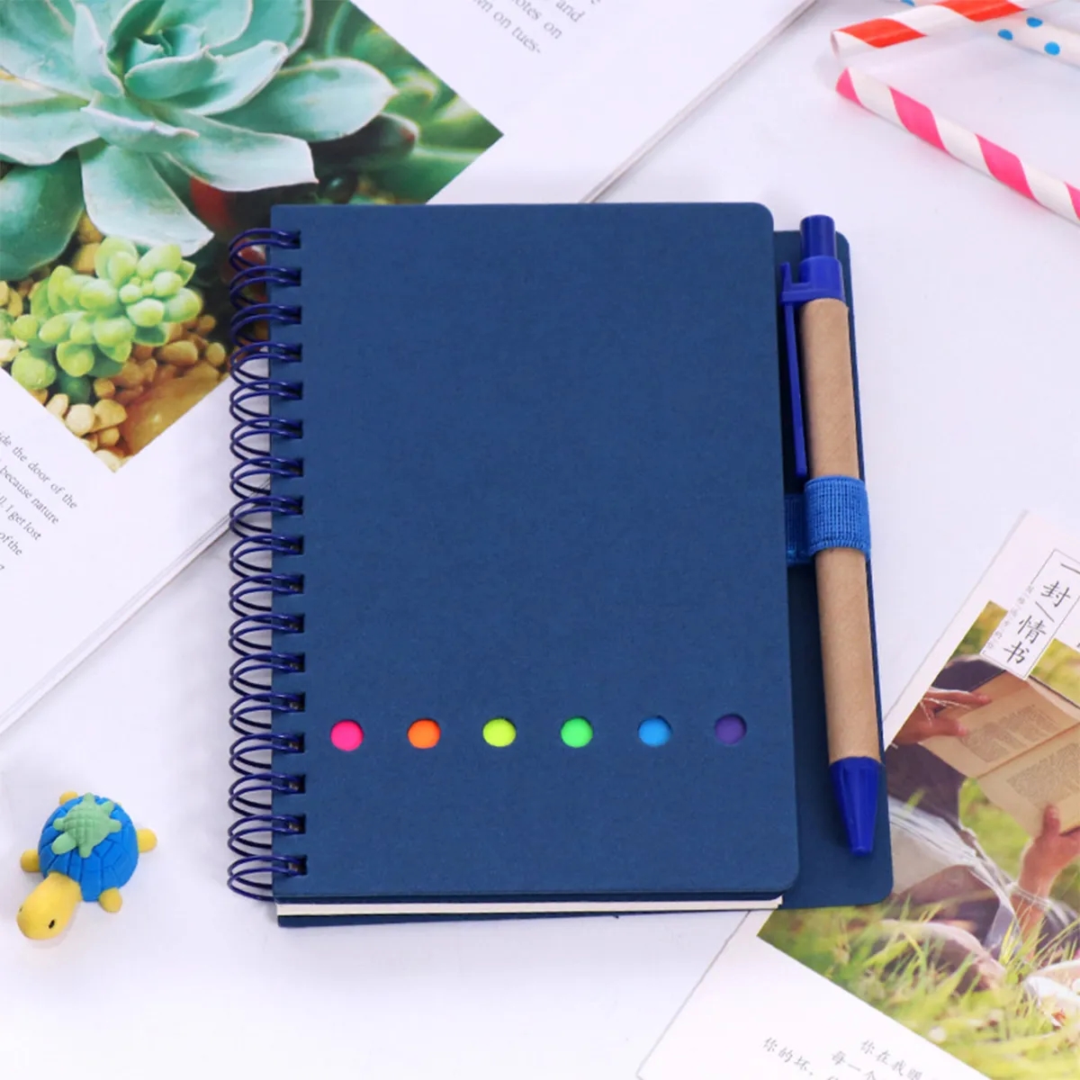 Multi-Functional Notebook with Sticky Notes and Flags & Pen 6