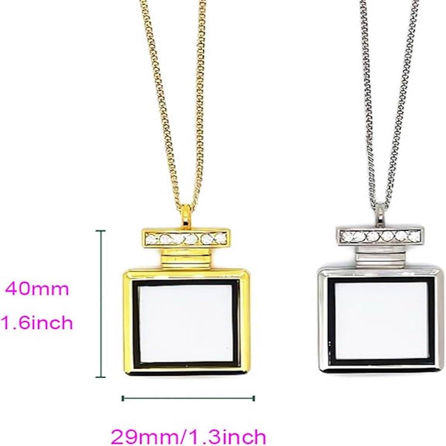 Custom Logo Perfume Bottle Pendant Necklace 2